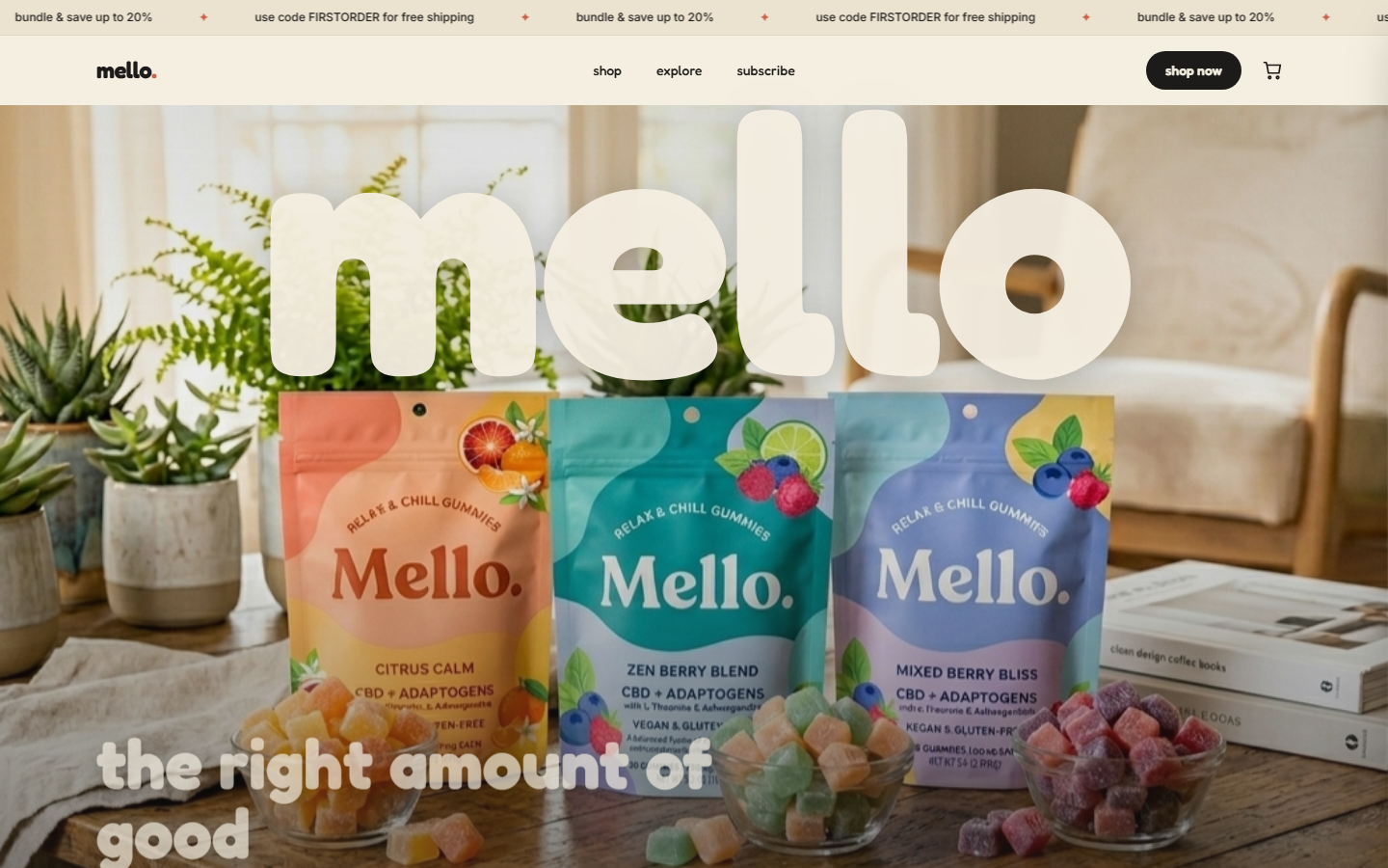 Mello website hero