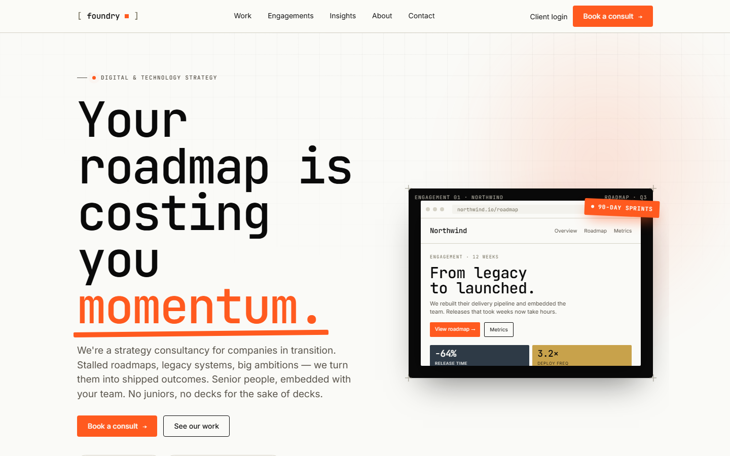 Foundry website hero