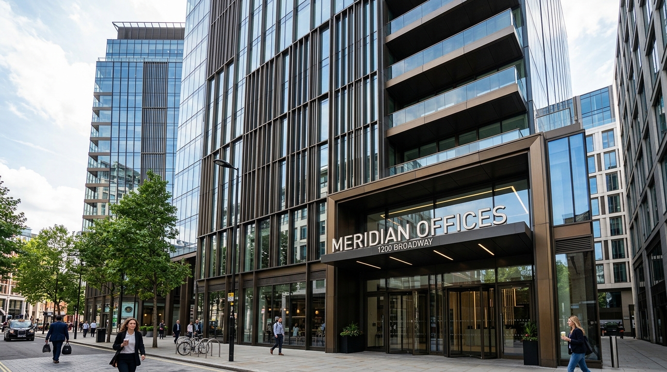 Meridian office building facade